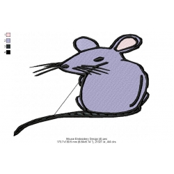 Mouse Embroidery Design 4
